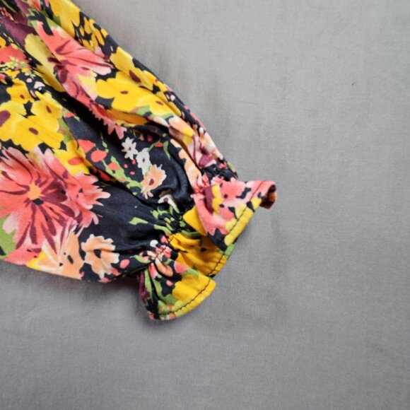 Zara Girls Black Floral Dress 13/14 – 30" Length - Picture 5 of 6